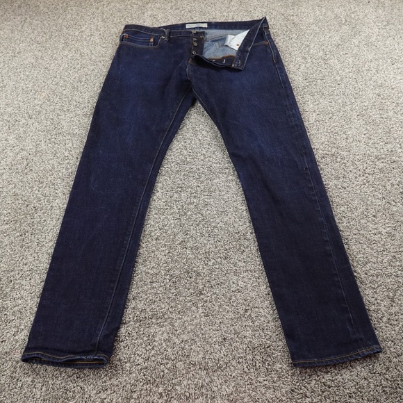Gap Jeans Mens 38X32 Dark Blue Kaihara Japanese Selvedge Denim Red Line Skinny